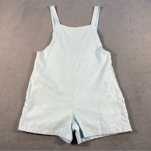 Women’s Light Blue Romper, Adjustable straps, side pockets, side zipper, lined,M